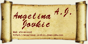Angelina Jovkić vizit kartica
